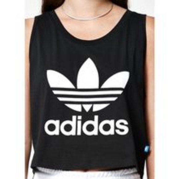 ADIDAS Originals Trefoil Crop Muscle Tee - Picture 4 of 8